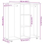 vidaXL Armoire sur roues en vieux bois 102x38x110 cm en bois d'ingénierie
