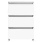 vidaXL Tables de chevet 2 Pièces Blanc brillant 40x35x62 5 cm Aggloméré