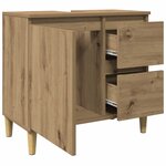 vidaXL Armoire lavabo chêne artisanal 65x33x60 cm bois d'ingénierie
