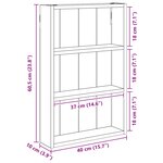 vidaXL Armoire murale de salle de bain Chêne Fumé 40 x 10 x 60 5 cm