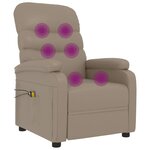 vidaXL Fauteuil de massage électrique Cappuccino Similicuir