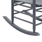 vidaXL Chaise à bascule avec siège incurvé Gris Bois de peuplier