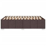 vidaXL Cadre de lit sans matelas marron foncé 120x190 cm tissu