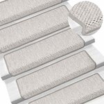 vidaXL Tapis d'escalier autocollants 30 Pièces 65x21x4 cm platine