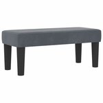 vidaXL Lit à ressort avec matelas et banc gris foncé 80x200 cm velours