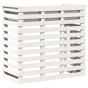 vidaXL Table de bar d'extérieur blanc 113 5x50x103 cm bois massif pin