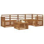 vidaXL Ensemble de canapé d'angle 6 Pièces Naturel Bois d'Acacia Massif