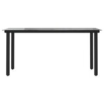 vidaXL Ensemble à manger jardin coussins 5 Pièces gris poly rotin verre