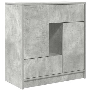 vidaXL Buffet avec tiroirs et portes gris béton 70 5x34x74 5 cm