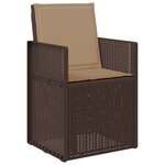vidaXL Ensemble de salle à manger pour jardin 7 Pièces Marron et taupe PP
