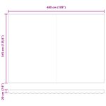 vidaXL Auvent Roulant Manuel Rayé Multicolore 500x350 cm