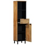 vidaXL Armoire salle de bain marron 38x33x160 cm bois massif manguier