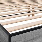 vidaXL Cadre de lit sans matelas sonoma gris 200x200 cm