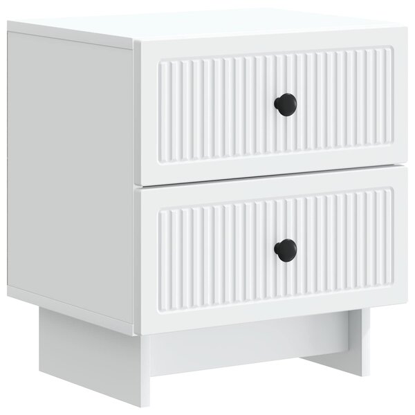 vidaXL Cabinet de chevet Blanc 43 x 34 5 x 47 5 cm Bois d'ingénierie