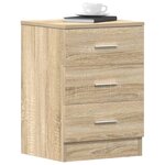 vidaXL Tables de chevet 2Pièces chêne sonoma 38x35x56cm bois d'ingénierie