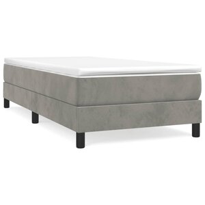 vidaXL Cadre de lit sans matelas gris clair 90x190 cm velours