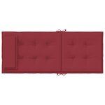 vidaXL Coussins de chaise à dossier haut lot de 6 rouge bordeaux
