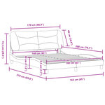 vidaXL Cadre de lit avec LED sans matelas Hvar noir et blanc 160x200 cm