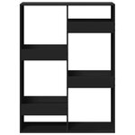 vidaXL Cloison de séparation noir 100x33x135 cm bois ingénierie