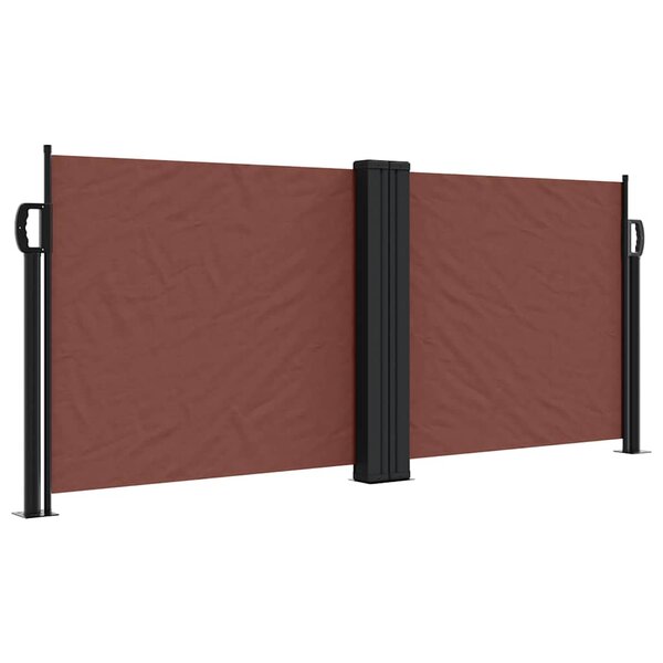 vidaXL Auvent latéral rétractable marron 100x1000 cm