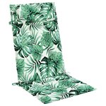 vidaXL Coussins de chaise à dossier haut lot de 4 modèle de feuille
