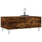 vidaXL Table basse Chêne fumé 90x50x36 5 cm Bois d'ingénierie