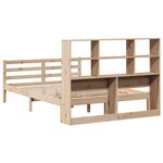 vidaXL Lit bibliothèque sans matelas 120x200 cm bois de pin massif