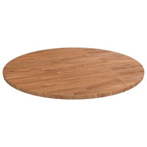 vidaXL Dessus de table rond Marron clair Ø90x1 5 cm Bois chêne traité