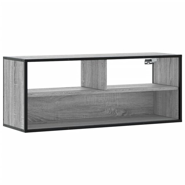 vidaXL Meuble TV sonoma gris 100x31x39 5 cm bois d'ingénierie et métal
