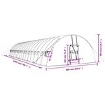 vidaXL Serre avec cadre en acier blanc 108 m² 18x6x2 85 m