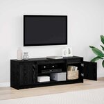 vidaXL Meuble TV Noir 139 5 x 34 x 50 cm Bois d'ingénierie