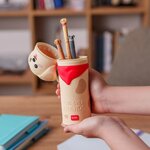 Legami KA0025 - Trousse 2 en 1 en Silicone Golden Fur-ever Friends - Kawaii