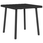 VidaXL Table basse de jardin rectangulaire noir 40x40x37 cm rotin