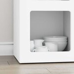 vidaXL Buffet Blanc 59 x 35 x 80 5 cm Bois d'ingénierie