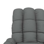 vidaXL Fauteuil de massage Gris foncé Tissu