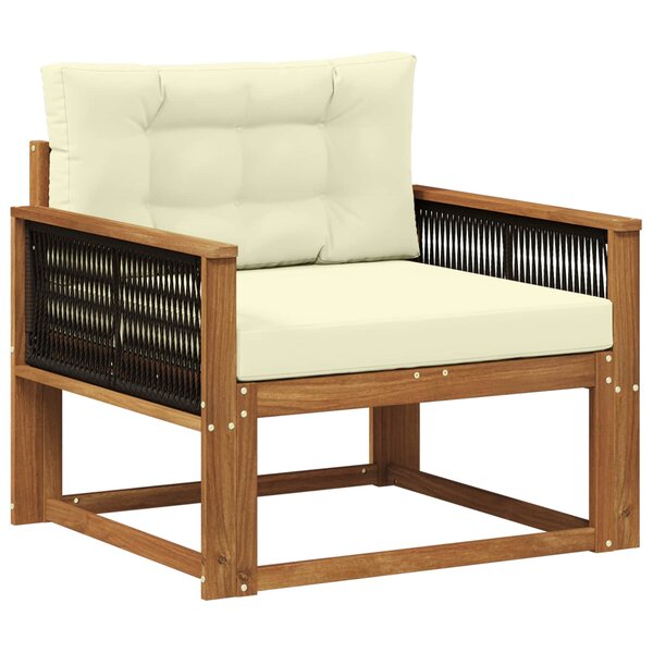 vidaXL Sofa de milieu extérieur Bois d'Acacia Massif Naturel