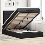 vidaXL Cadre de lit ottoman avec matelas noir 120x200 cm velours