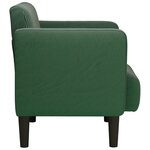 vidaXL Canapé-chaise accoudoirs vert foncé 54 cm tissu velours côtelé