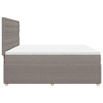 vidaXL Sommier à lattes de lit avec matelas Taupe 200x200 cm Tissu