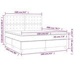 vidaXL Sommier à lattes de lit et matelas et LED Crème 160x200cm Tissu