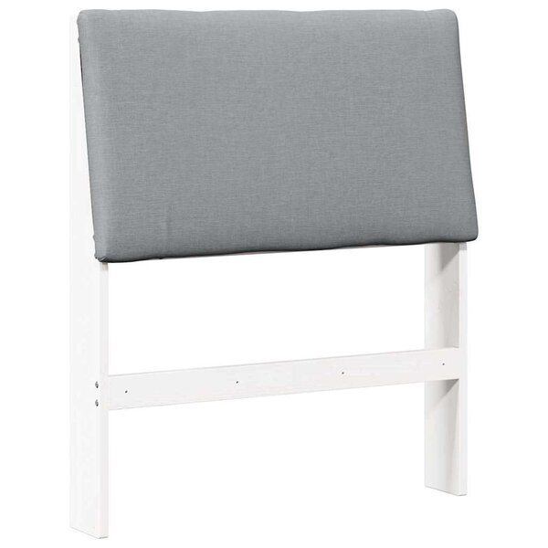 vidaXL Tête de lit capitonnée Gris clair 80 cm Pin massif