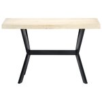 vidaXL Table à dîner Blanc 120x60x75 cm Bois de manguier massif