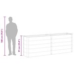 vidaXL Lit surélevé de jardin 250x50x91 cm WPC Gris