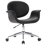 vidaXL Chaise pivotante de bureau Noir Similicuir
