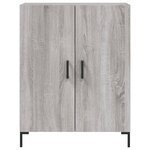 vidaXL Buffet haut Sonoma gris 69 5x34x180 cm Bois d'ingénierie