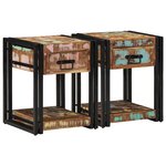 vidaXL Tables de chevet 2 Pièces 40x40x50 cm Bois récupéré
