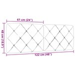 vidaXL Coussin de tête de lit noir 120 cm tissu