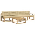 vidaXL Ensemble de canapés d'extérieur 4 pc Blanc et Beige