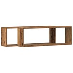 Étagères murales vidaXL 2 Pièces Bois ancien 80x15x26 cm en bois d'ingénierie
