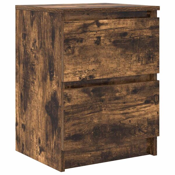 vidaXL Meuble TV chêne fumé 40x35x54 cm bois d'ingénierie